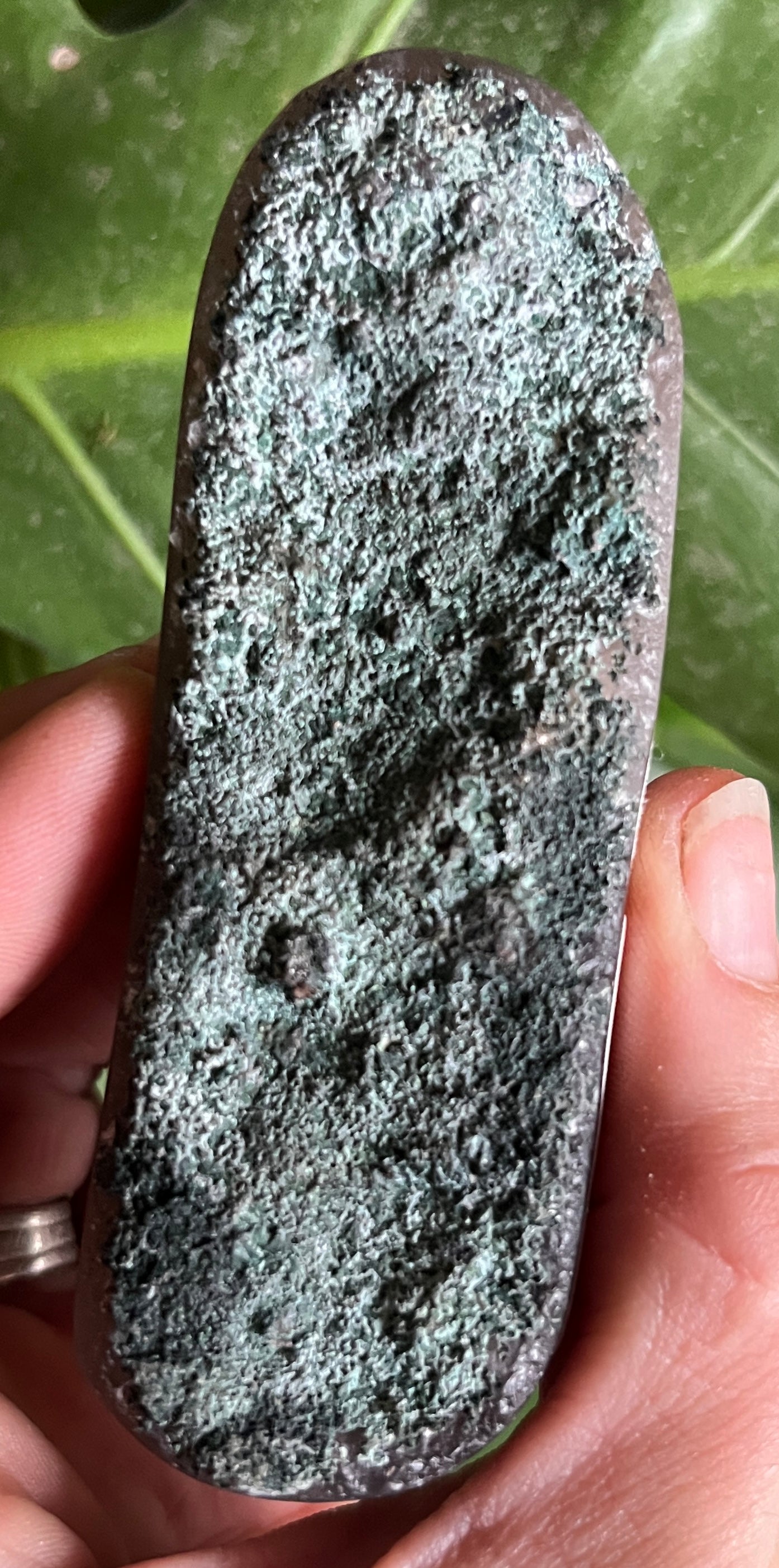 Rare Green Amethyst (Prasiolite) with Natural Agate Banding