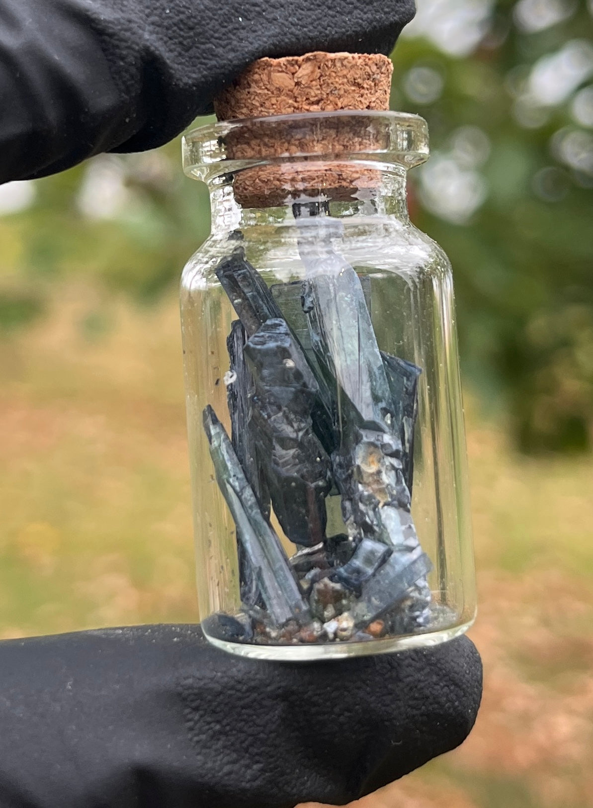 Vial of Raw Vivianite Blades. Raw, Rare, healing Crystals.