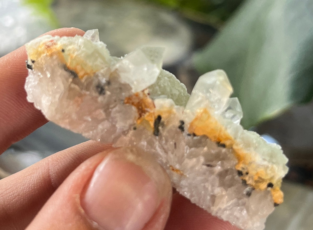 Prehnite with quartz Crystals – Stone of Healing & Inner Peace