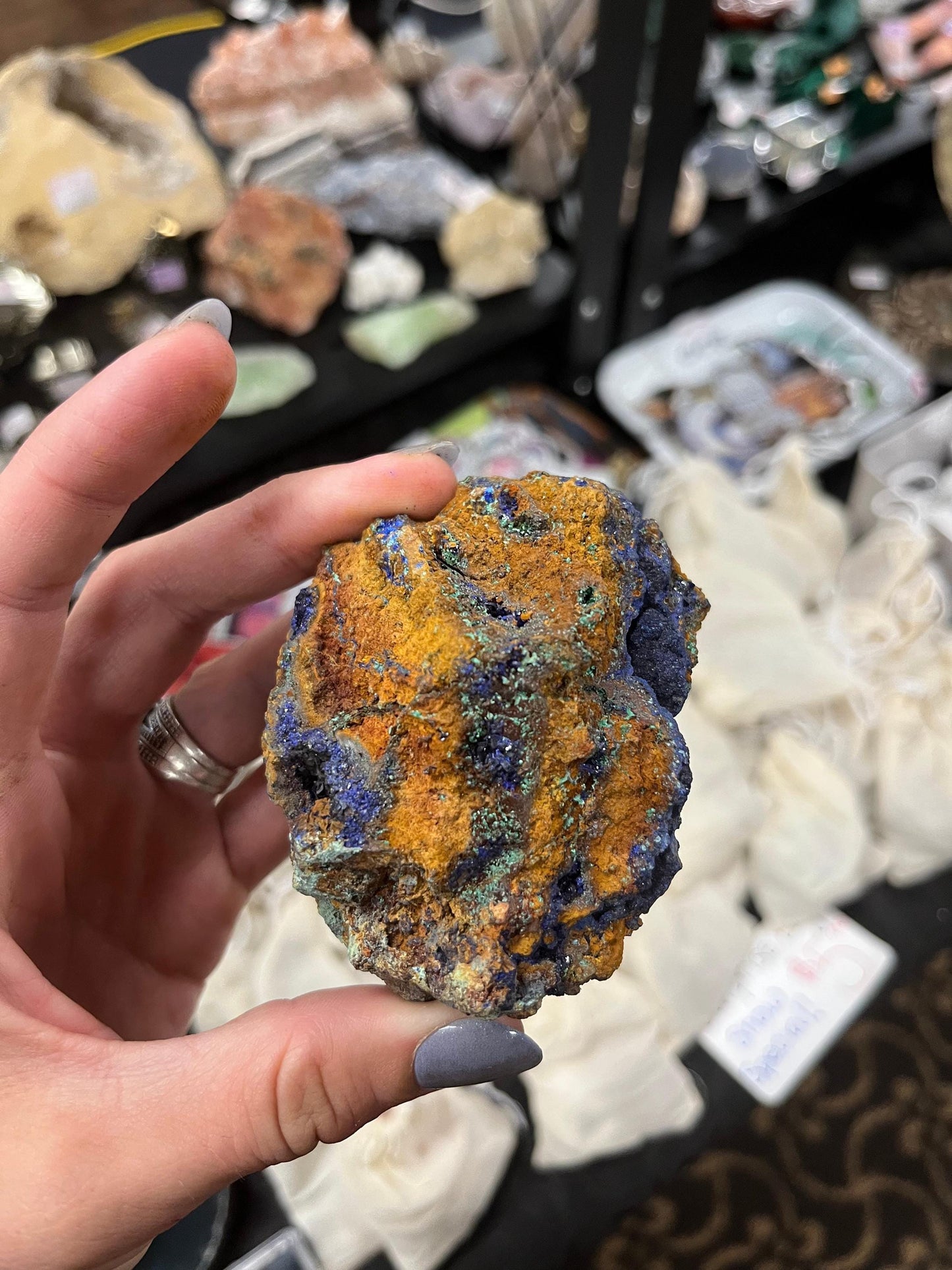 Azurite with Malachite - A Powerful and Energetic Combination that Blends the Properties Of Both Stones.