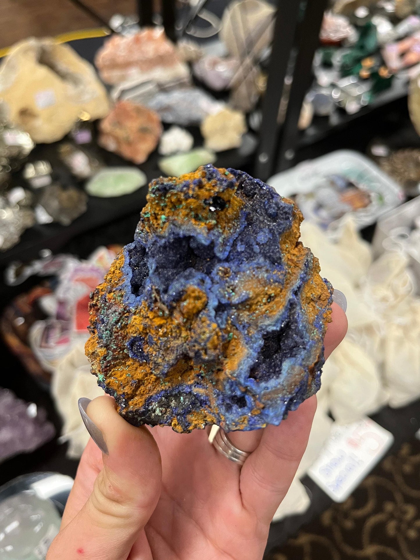 Azurite with Malachite - A Powerful and Energetic Combination that Blends the Properties Of Both Stones.