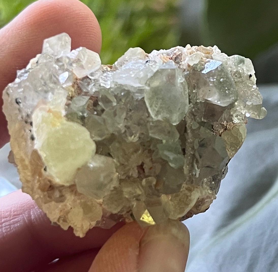 Prehnite with quartz Crystals – Stone of Healing & Inner Peace