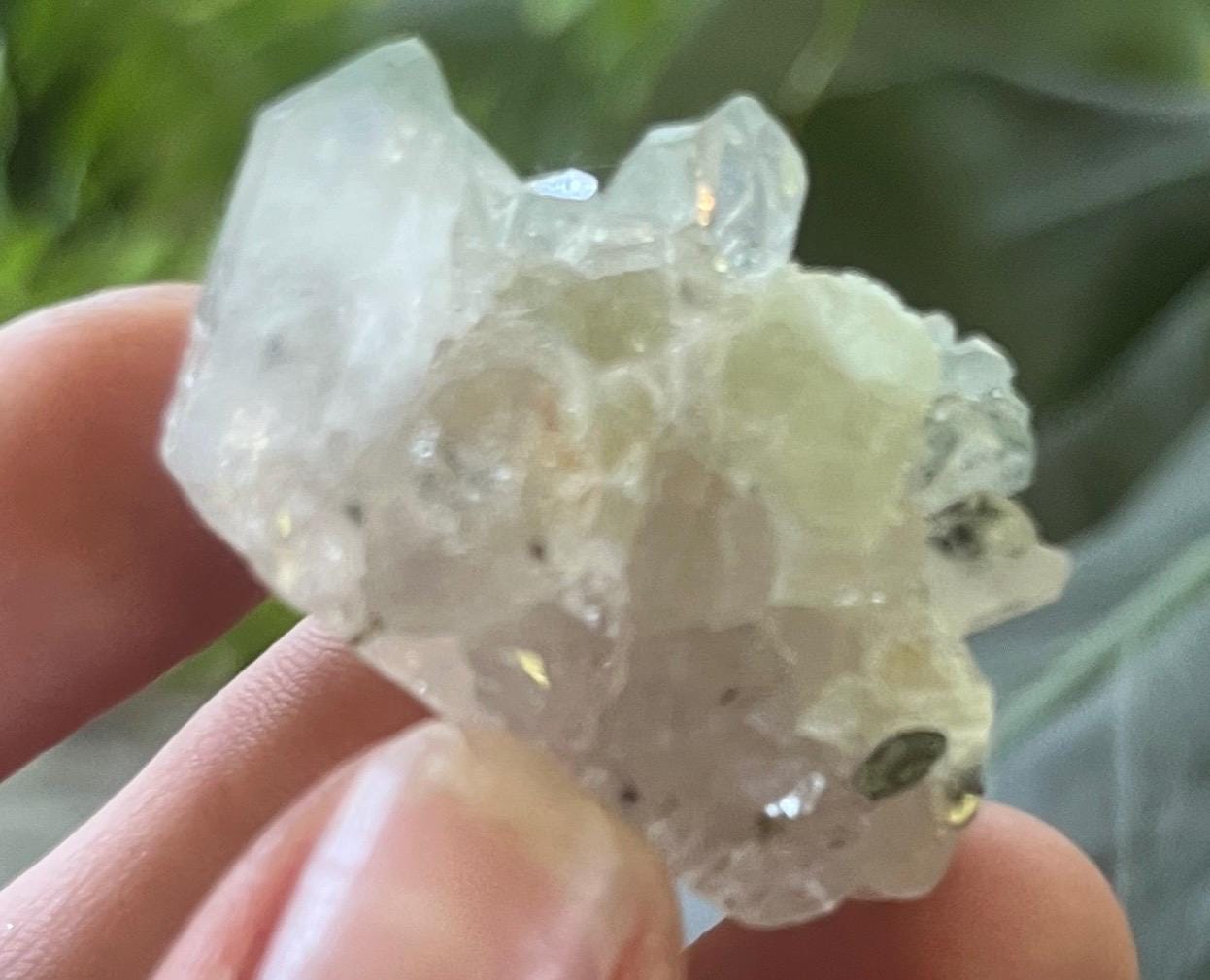 Prehnite with quartz Crystals – Stone of Healing & Inner Peace