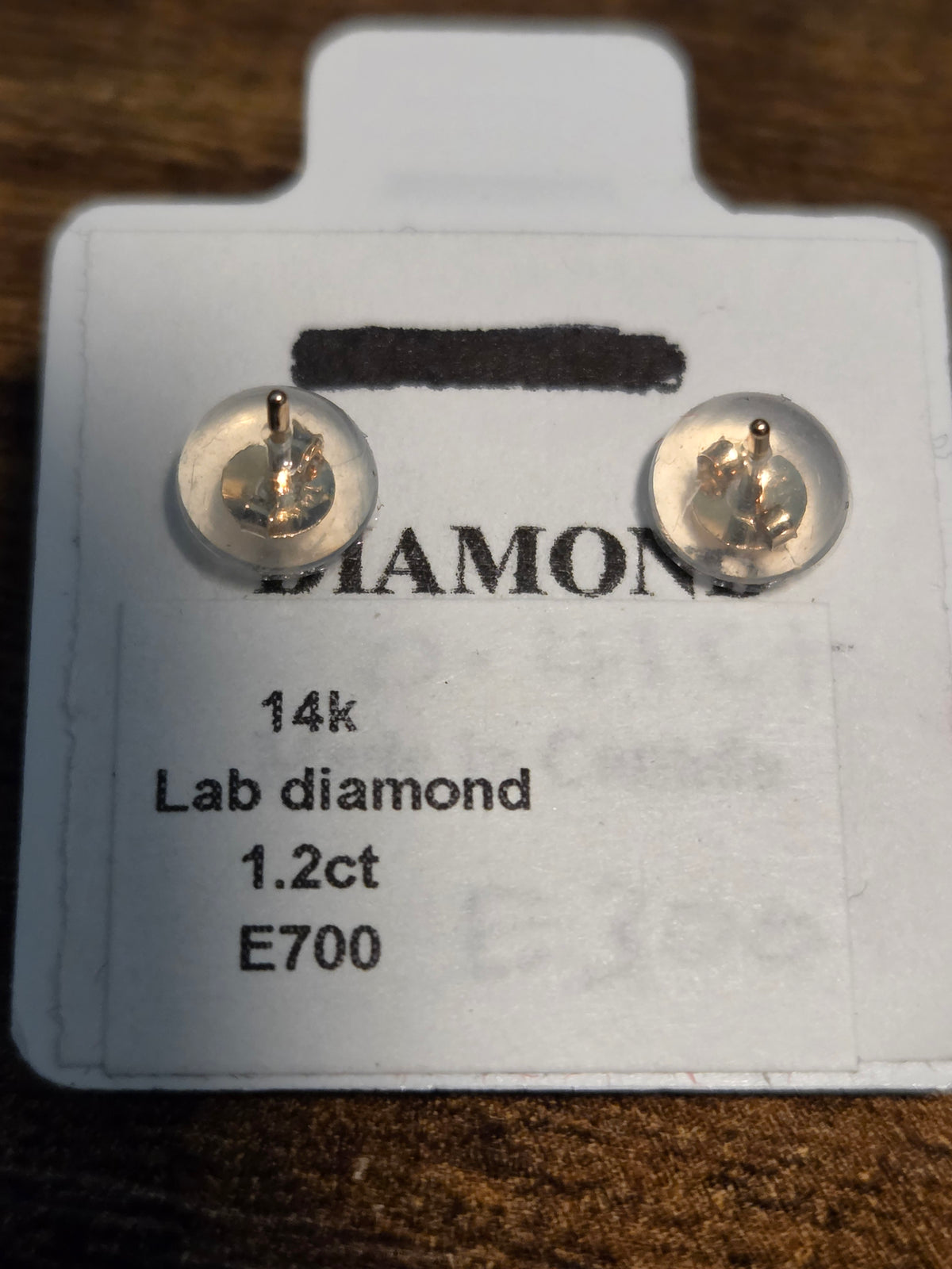 1.20 CTW Lab Grown Blue Diamond Stud Earrings โ 14K Yellow Gold