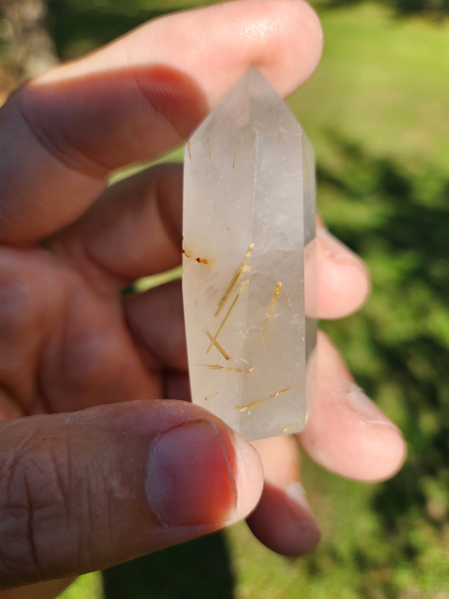 Rutile / Rutilated Quartz Crystal Tower - Clarity Transformation Spiritual Growth