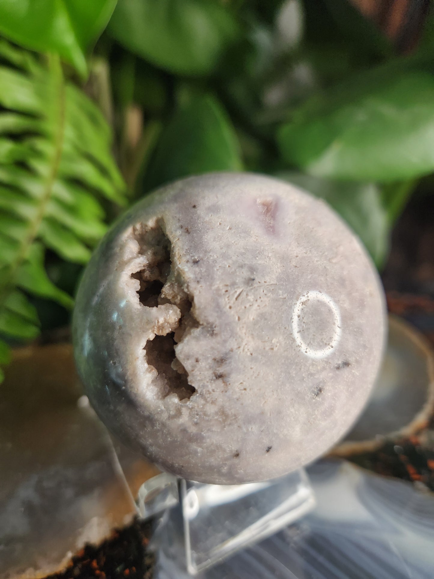 Pink Amethyst Druzy Sphere – Natural Geode Cavities • Soft Blush Crystal • Calming Energy & Emotional Healing