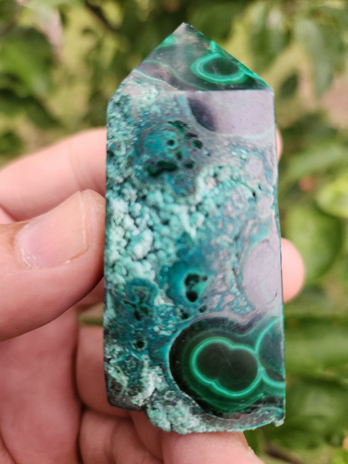 Malachite with Chrysocolla & Azurite - A Powerful Synergy of Healing Properties.
