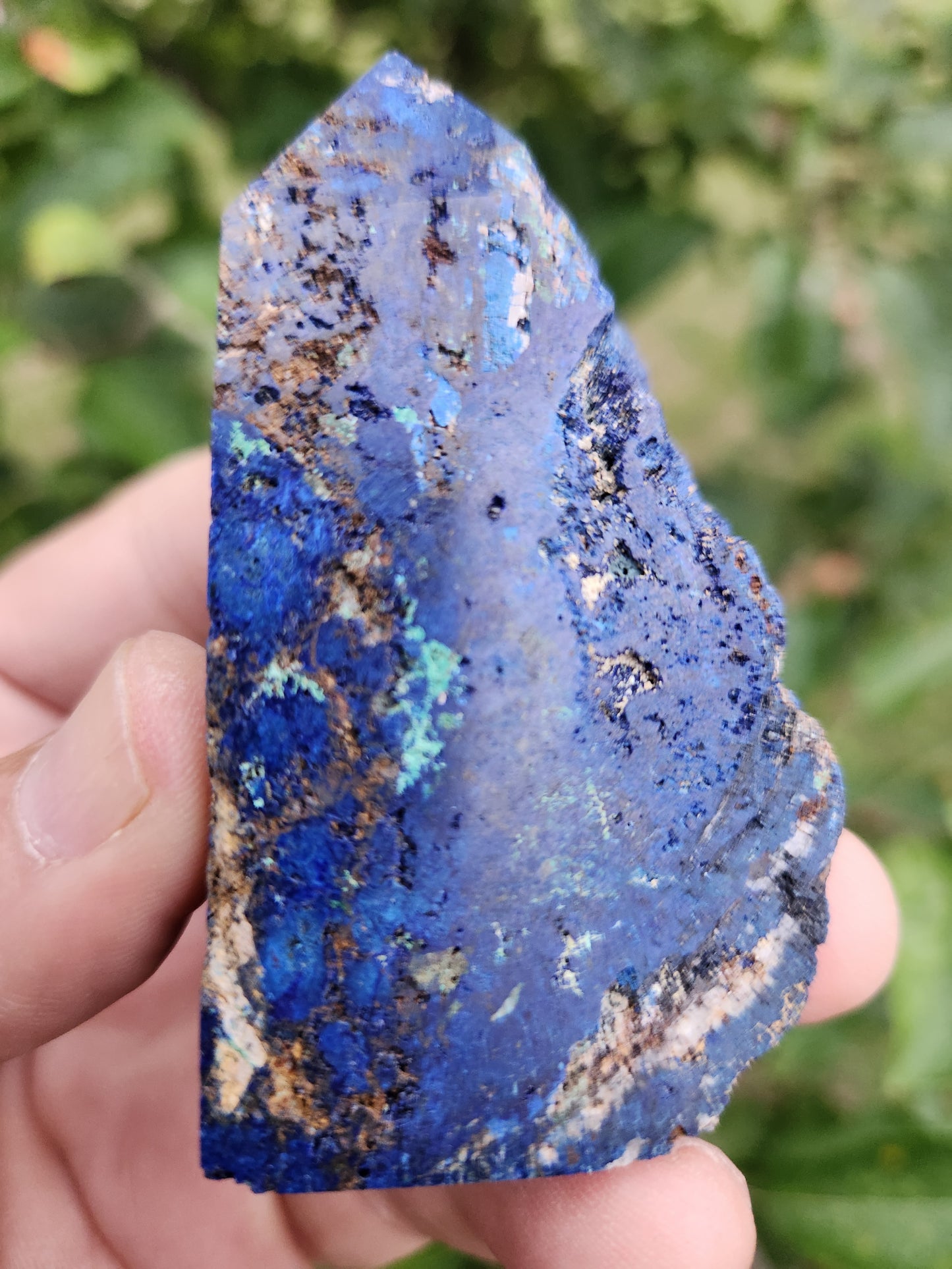 Azurite with Malachite Tower - A Powerful and Energetic Combination that Blends the Properties Of Both Stones.