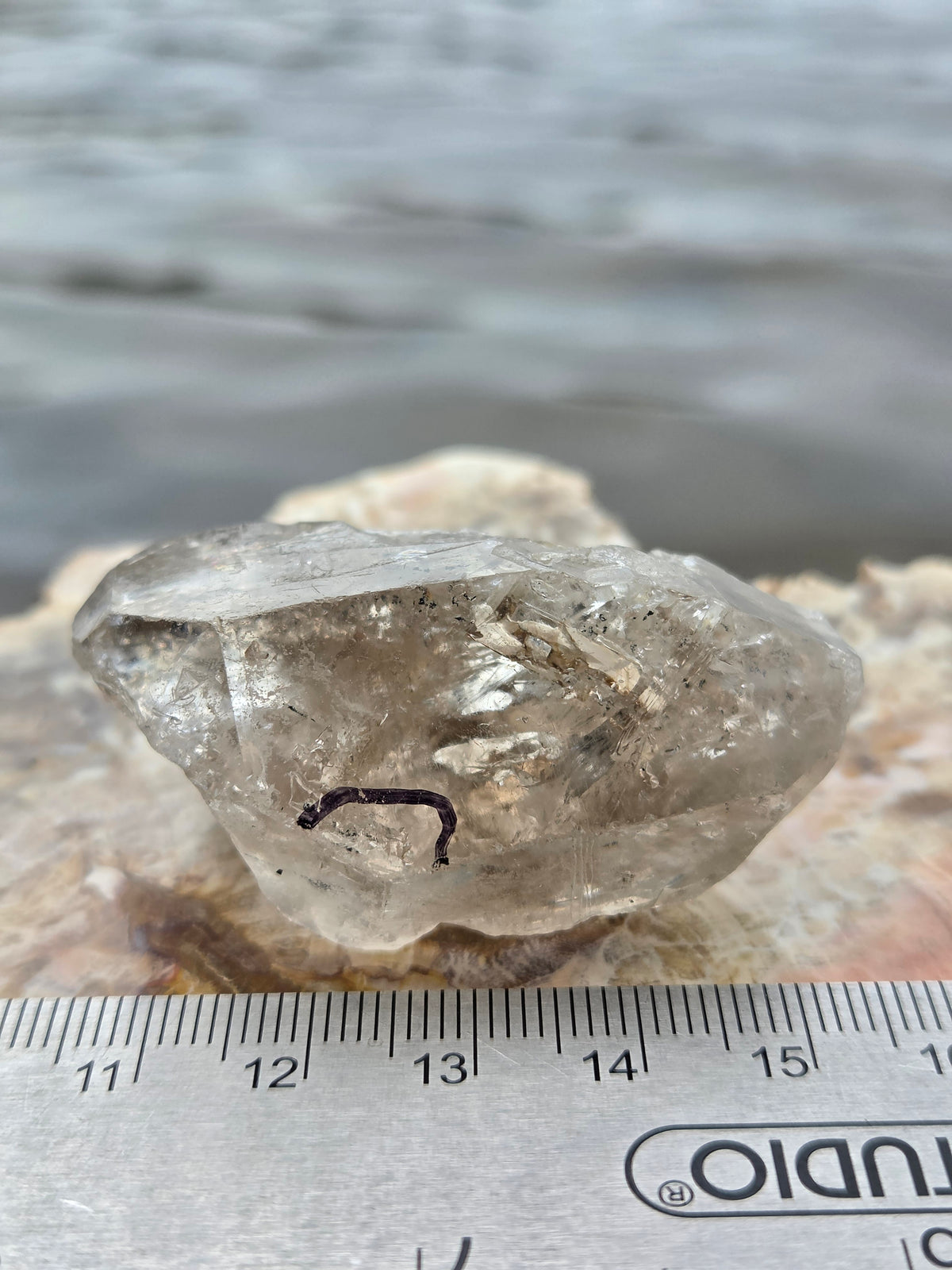 Herkimer Diamond with Active Enhydro | Water Bubble Herkimer Quartz