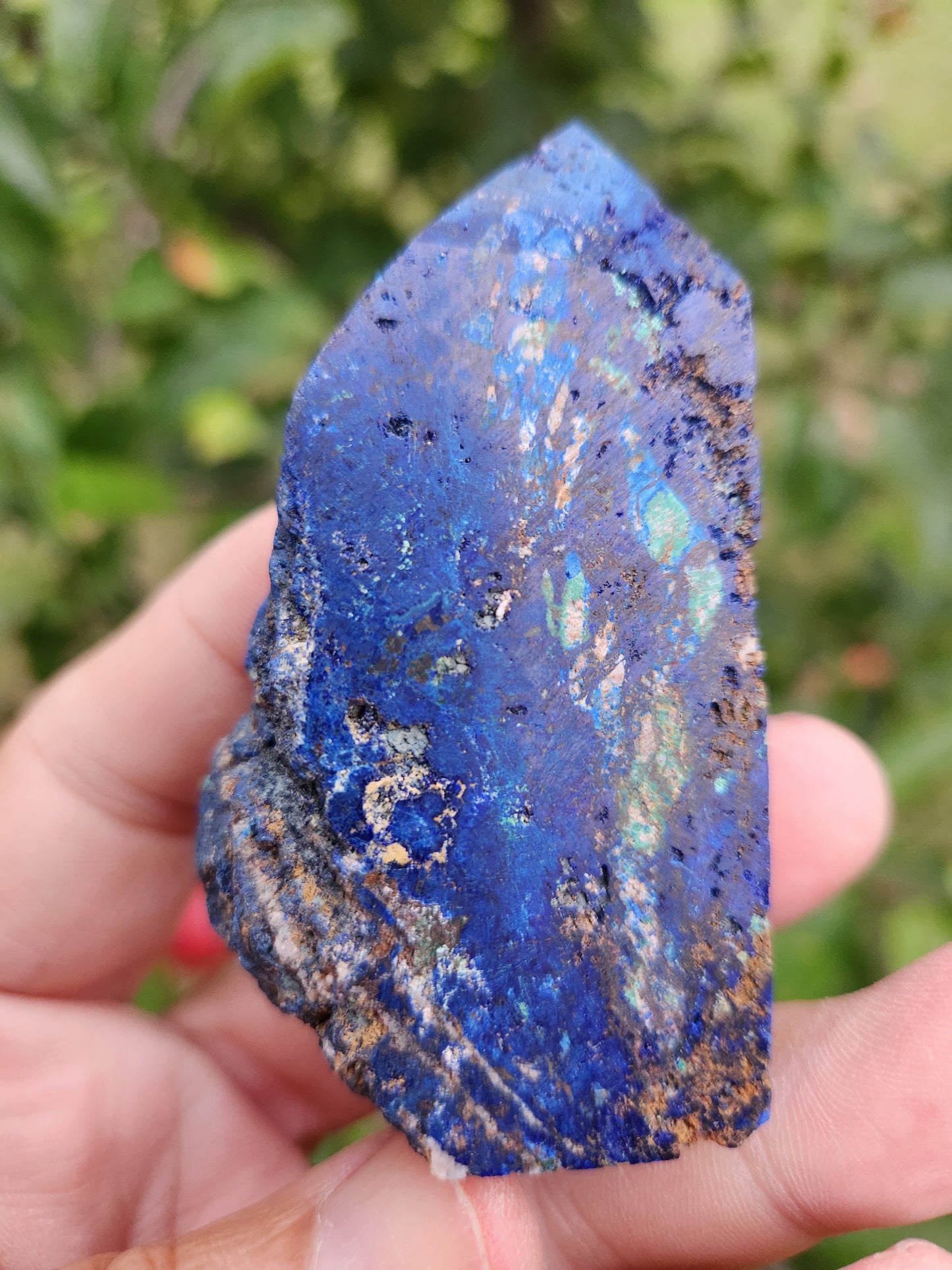 Azurite with Malachite Tower - A Powerful and Energetic Combination that Blends the Properties Of Both Stones.