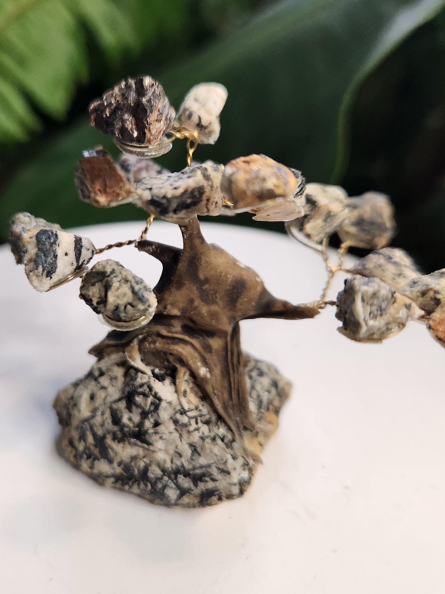 Handmade Black Tourmaline in Calcite Crystal Tree on Calcite Base | Natural Protection Gemstone Tree | Grounding & Cleansing Crystal Decor