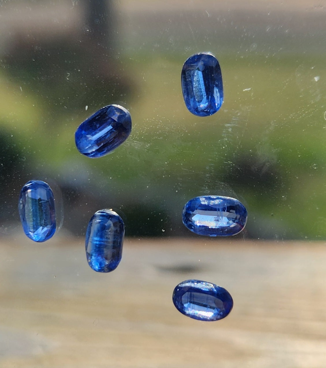 Rare Faceted Blue Kyanite Gemstones – Lot of 6 Natural Oval Gems (Approx. 3 Carats Total) | Brilliant Blue Collector & Jewelry Quality Crystals!