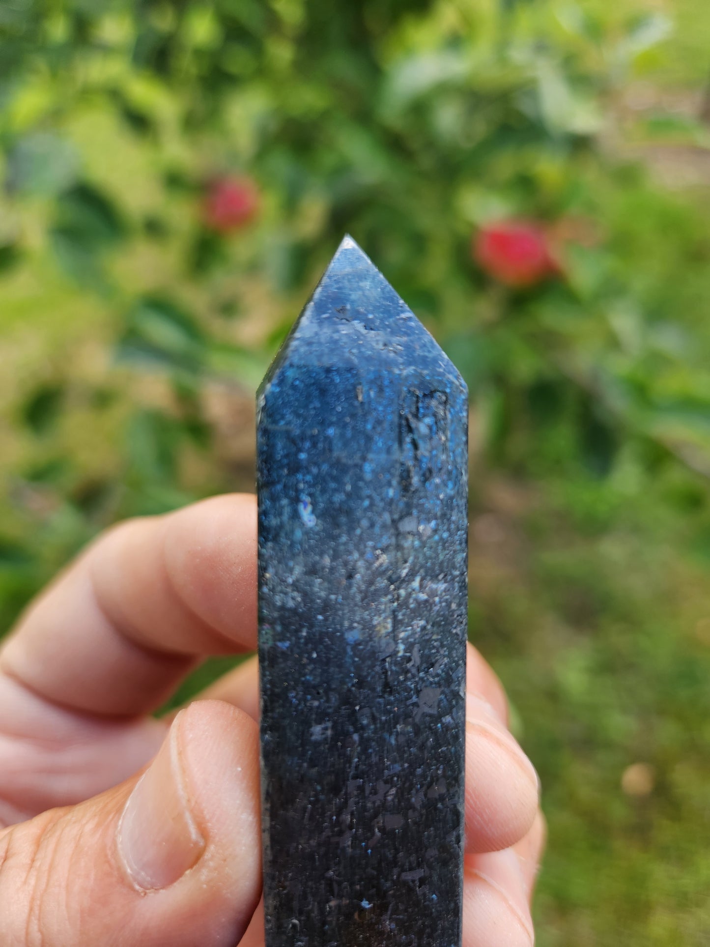 Green Kyanite Tower (Rare) - Powerful Earth Connection and Heart Chakra.