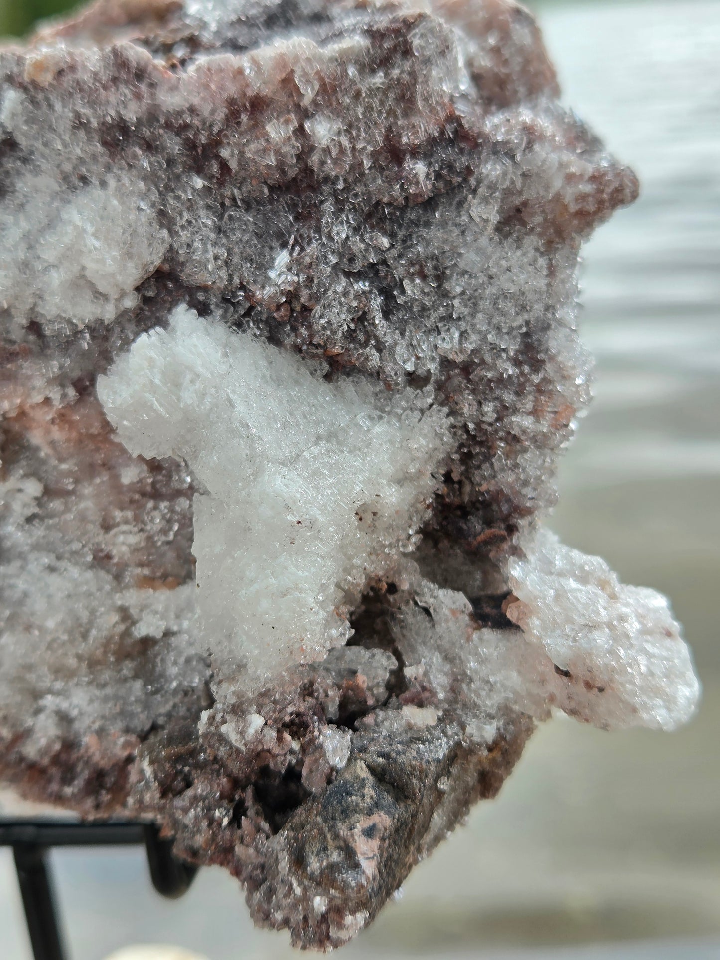 Large Dogtooth Calcite Crystal Cluster with Quartz Druzy & Sphalerite