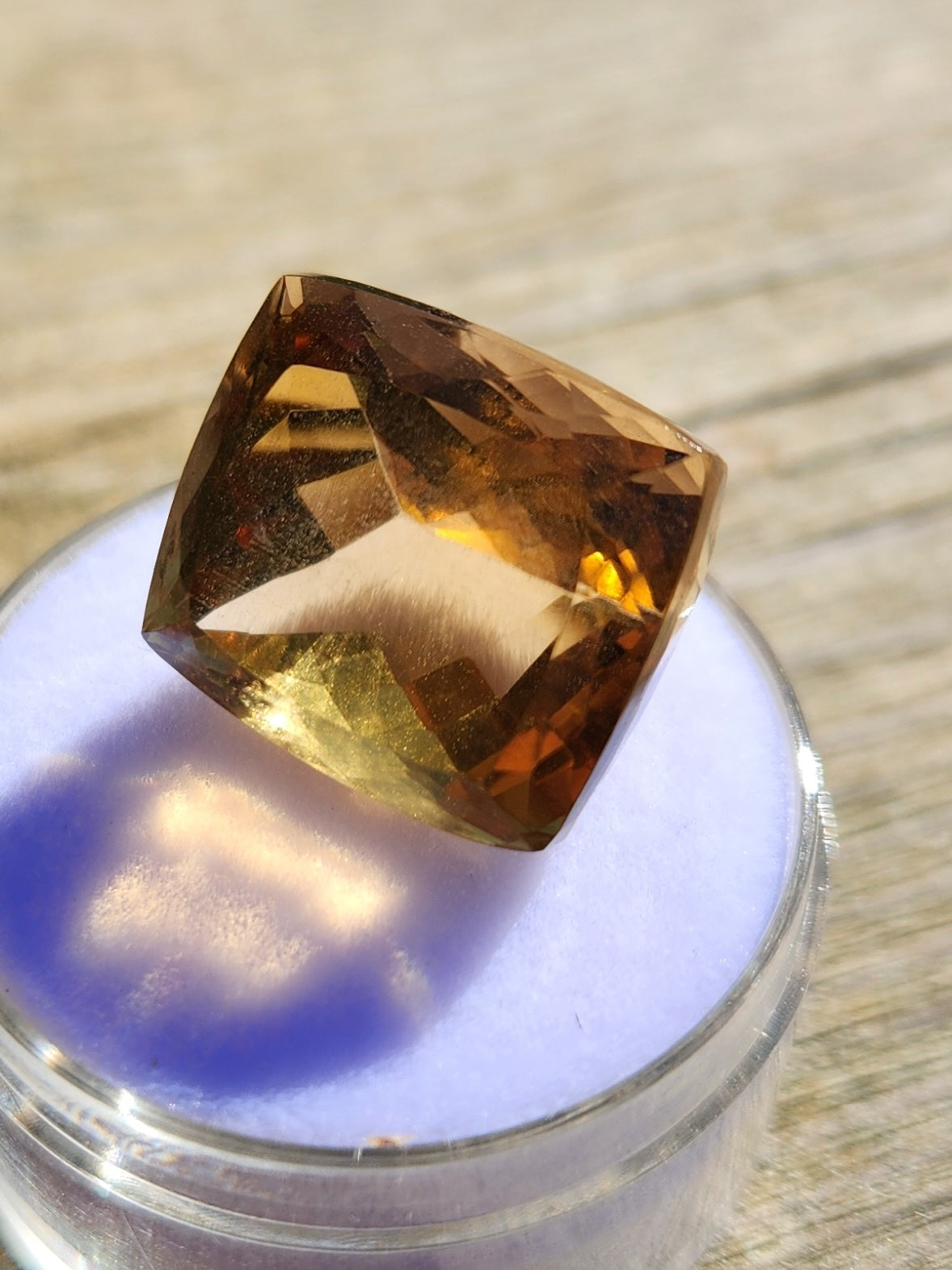 Natural 19.45 Carat Citrine Gemstone – Unheated Yellow Brazilian Octagon Cut | Genuine Golden Citrine for Jewelry, Healing & Collectors
