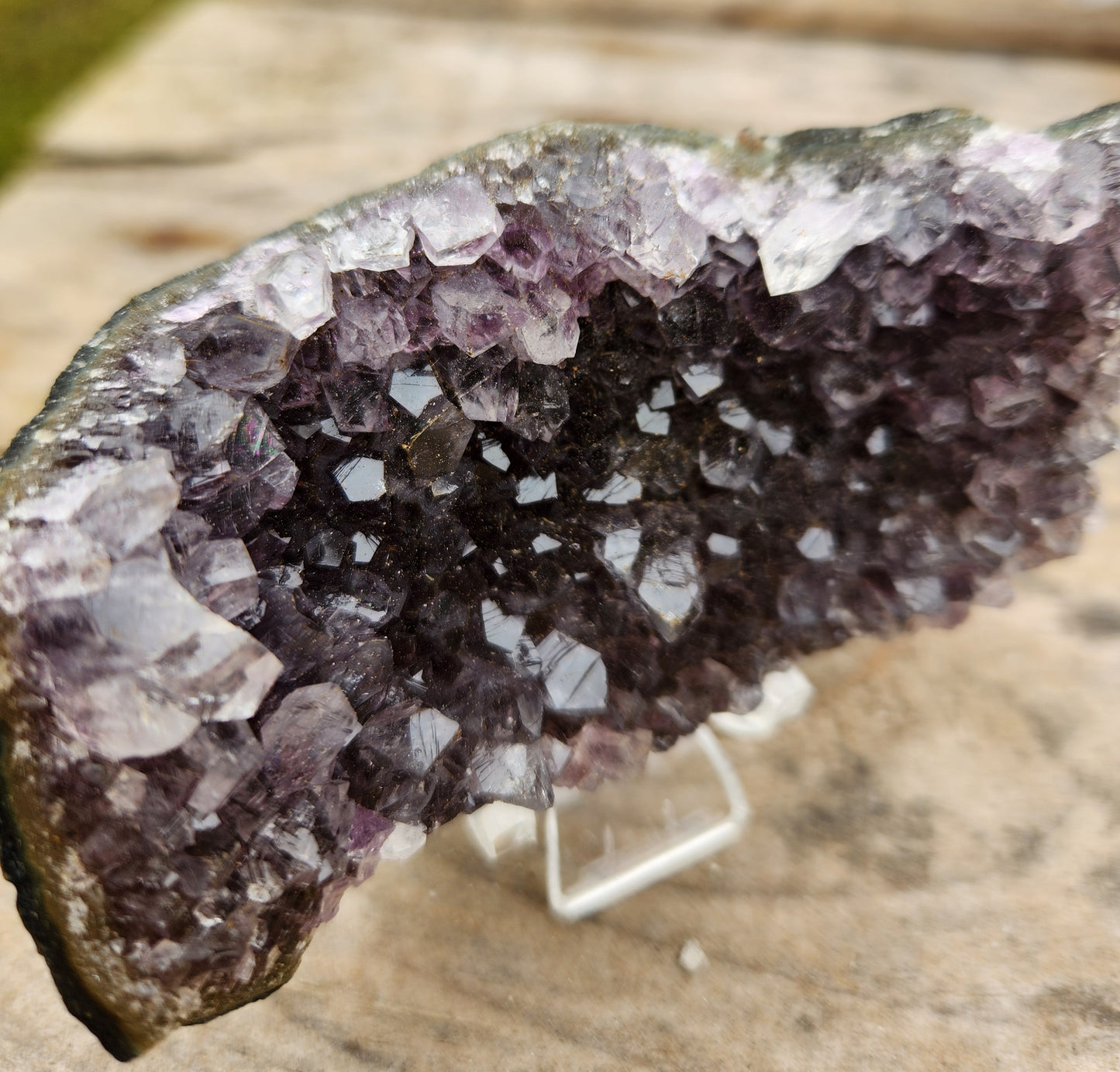 Stunning Amethyst Druzy Cluster from Brazil – Sparkling Purple Quartz Crystal Geode • Natural Healing Stone • Collector Display Specimen