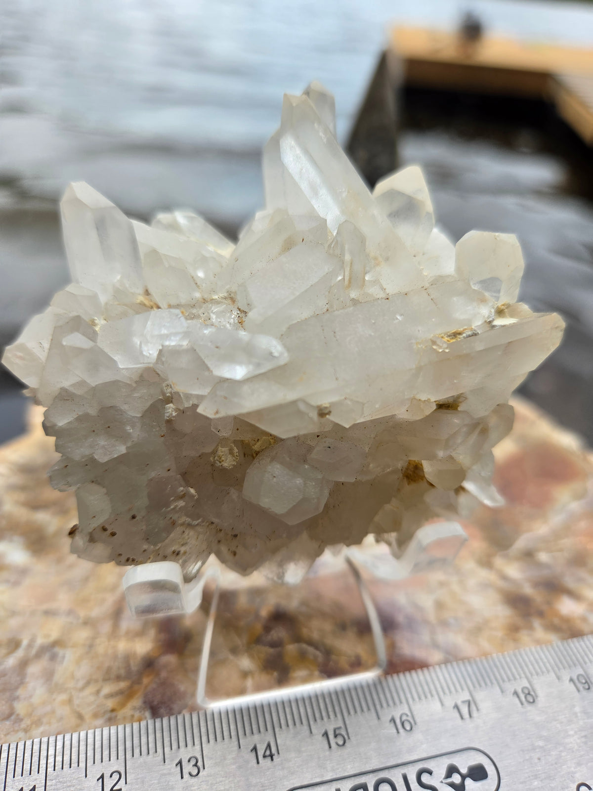 Natural Clear Quartz Crystal Cluster | Large Quartz Points | Polished Healing Crystal Point