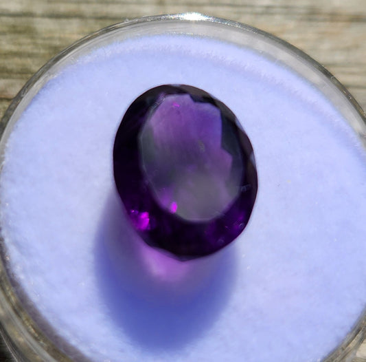 5 Carat Natural Faceted Amethyst Gemstone – Genuine Purple February Birthstone – High Clarity Brazilian Amethyst for Jewelry Making or Collectors