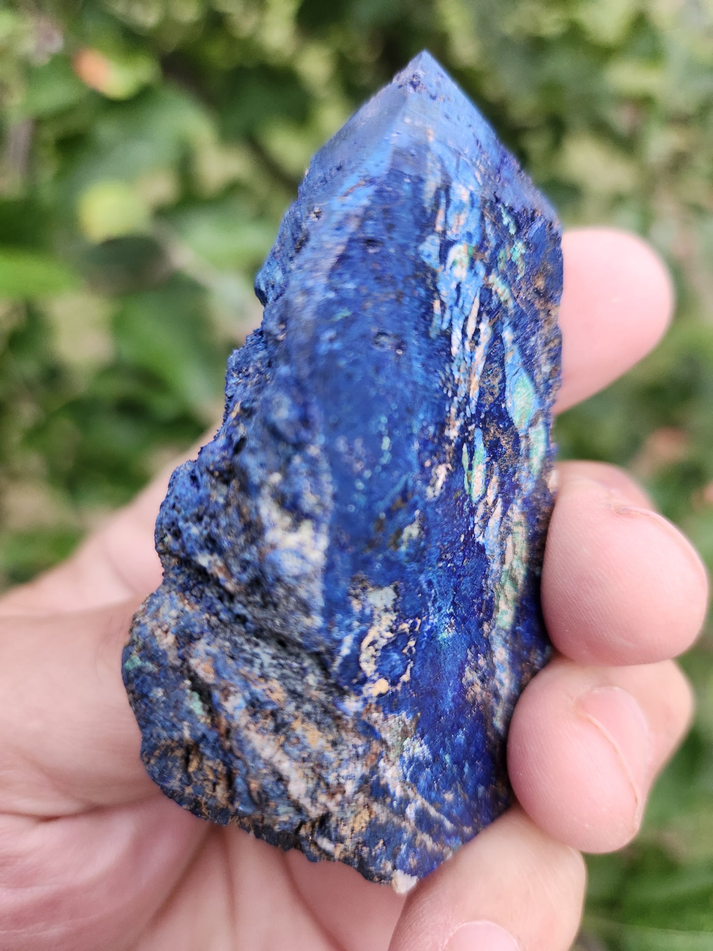 Azurite with Malachite Tower - A Powerful and Energetic Combination that Blends the Properties Of Both Stones.