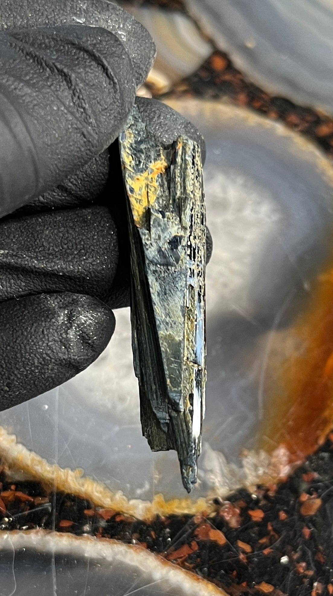 Vivianite Crystal from Brazil | Rare Dark Green Mineral Specimen for Self-Reflection & Insight