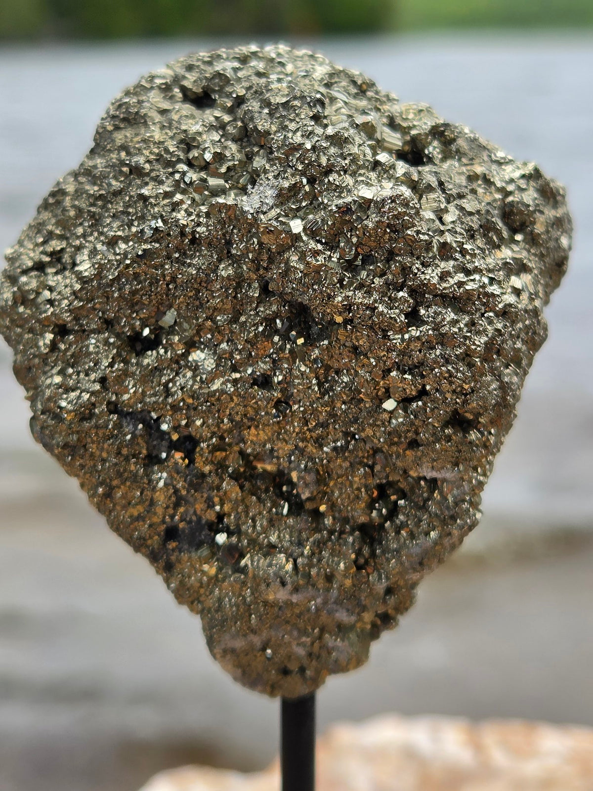 Pyrite druzy closeup