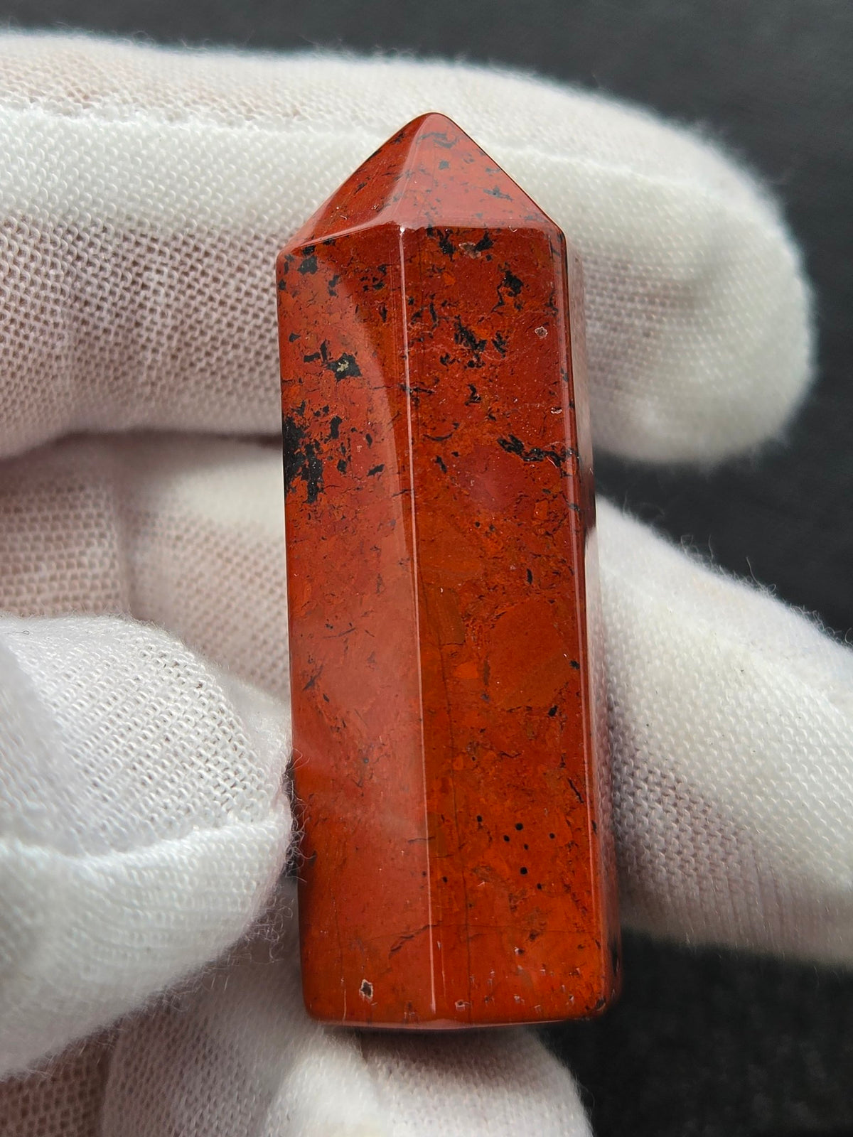Honey calcite tower closeup