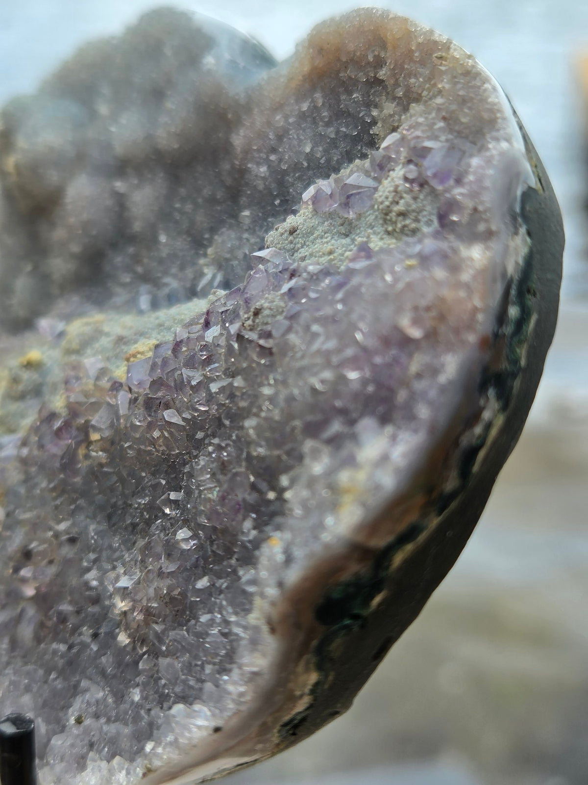 Amethyst heart back view