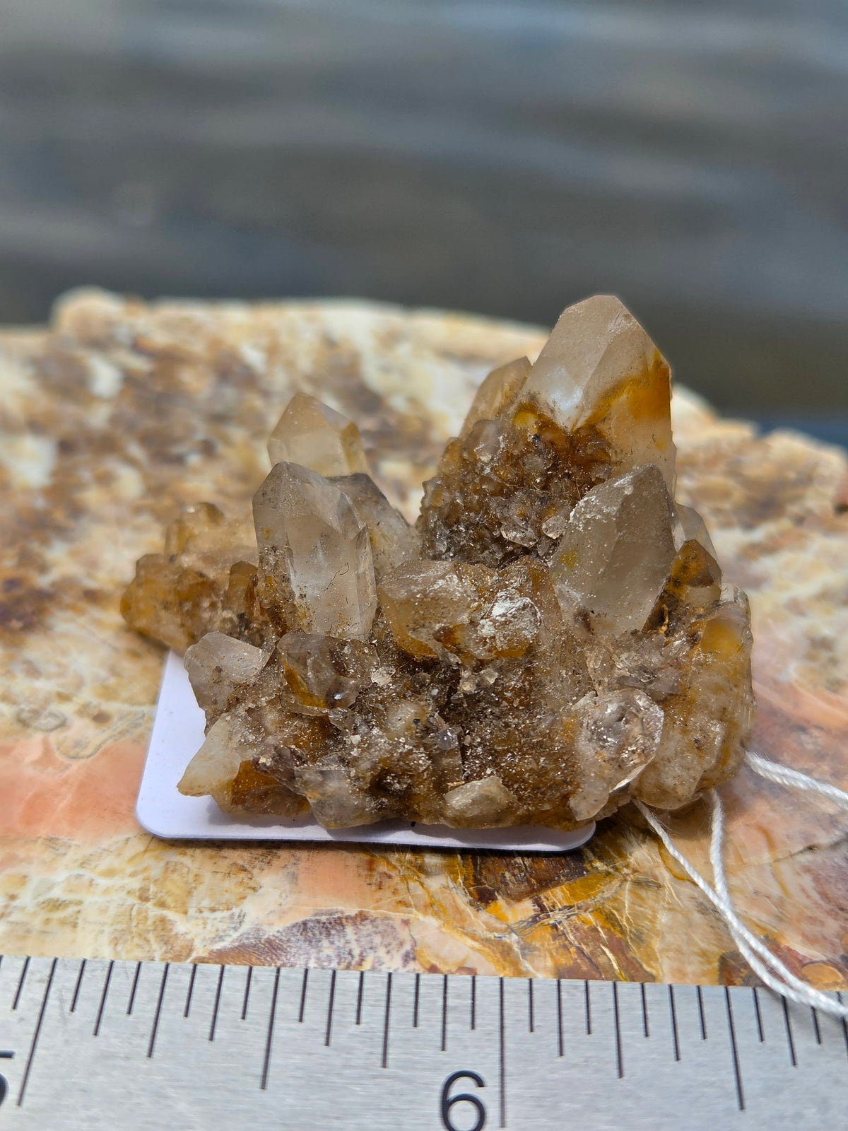 Pineapple quartz with iron inclusions detail