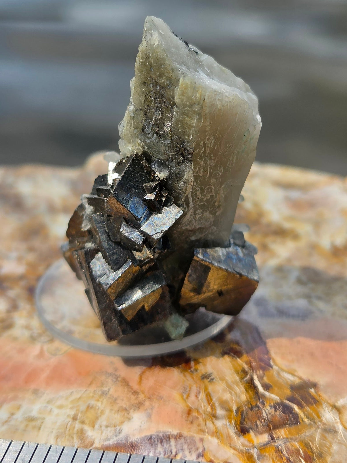 Mineral specimen on display stand