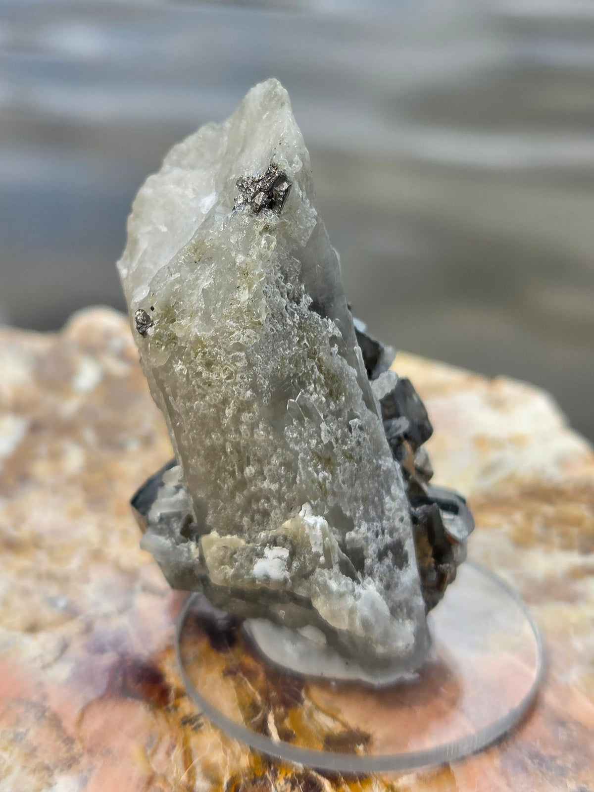 Metallic arsenopyrite crystal detail