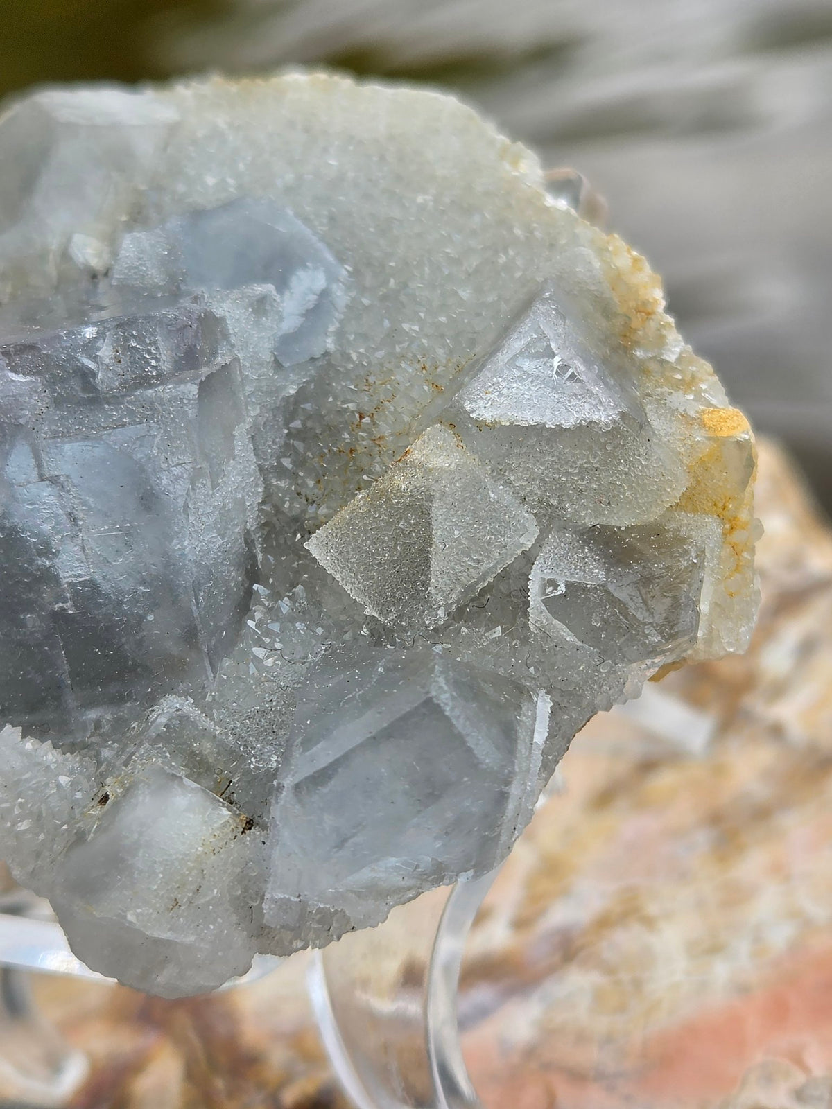 Sugary druzy quartz matrix detail