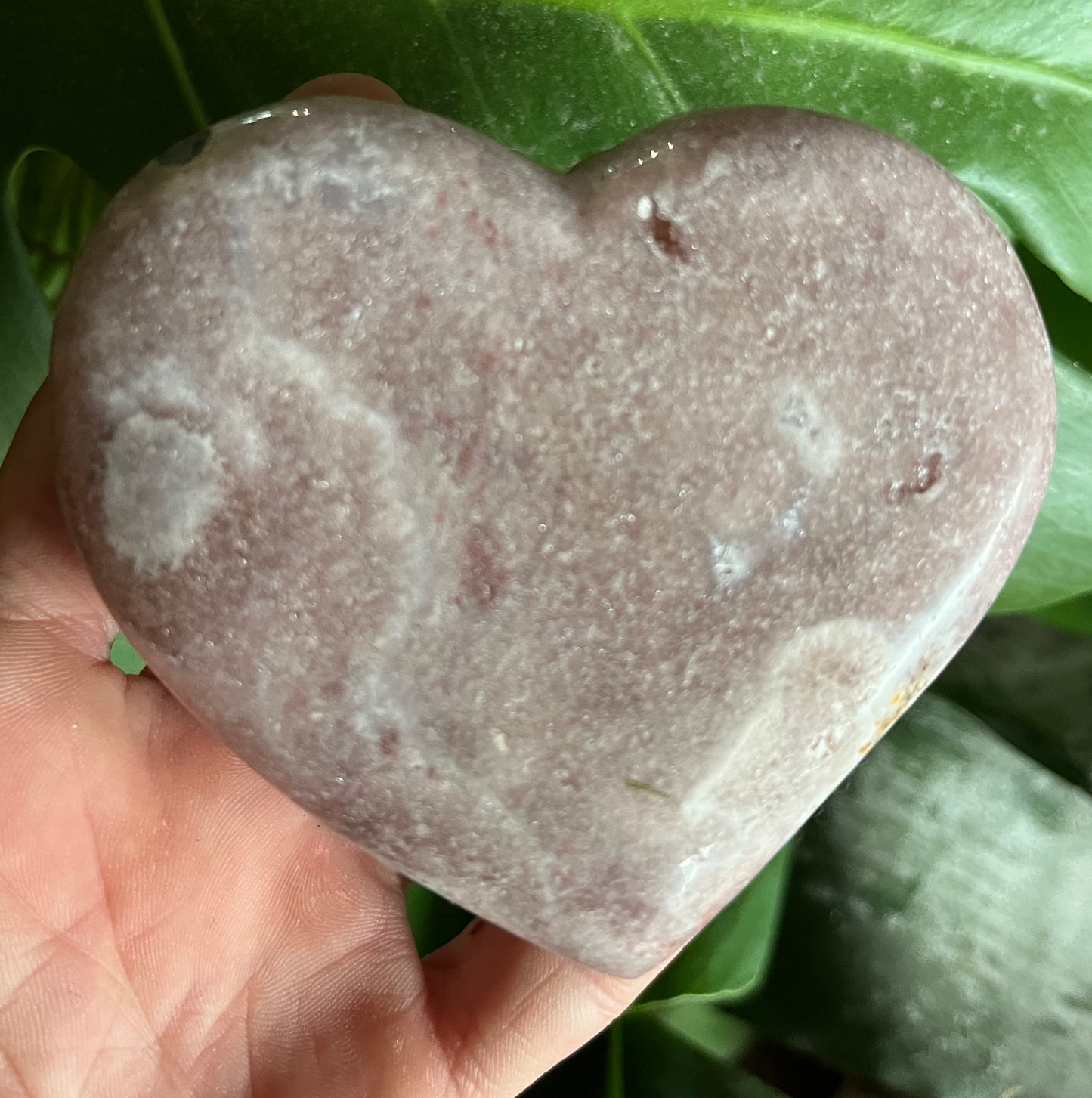 Pink Amethyst Carved Heart with Druzy Geode Cavity | Deep Self-Love Crystal