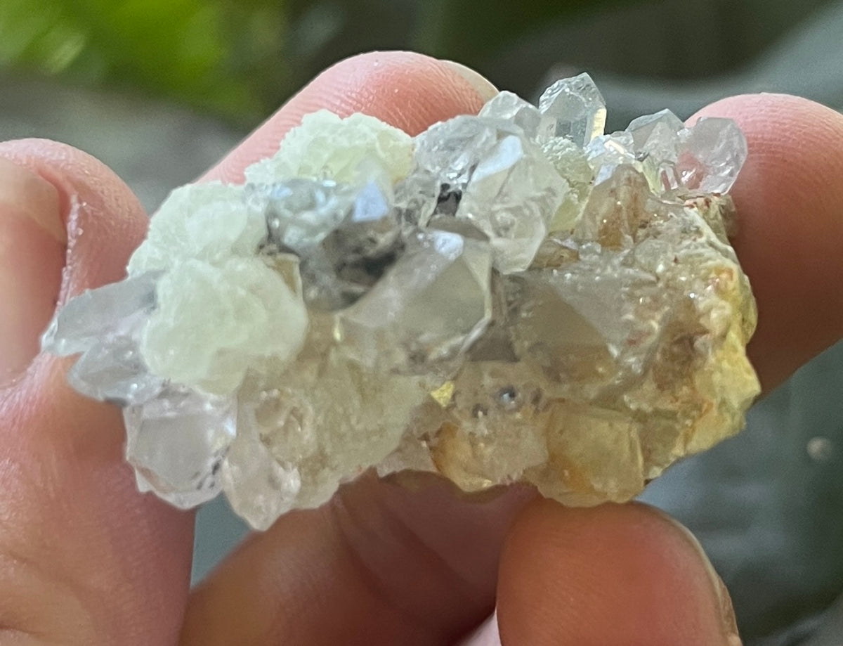 Prehnite with quartz Crystals  – Stone of Healing & Inner Peace