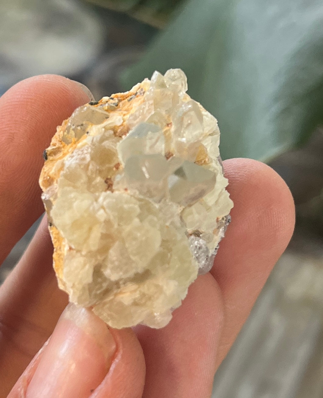 Prehnite with quartz Crystals  – Stone of Healing & Inner Peace