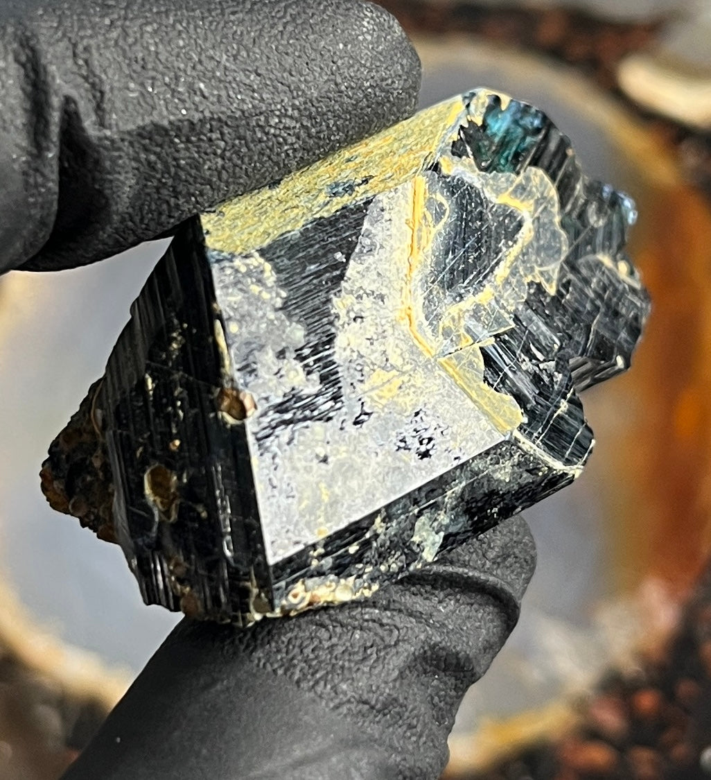 Vivianite Crystal from Brazil | Rare Dark Green Mineral Specimen for Self-Reflection & Insight