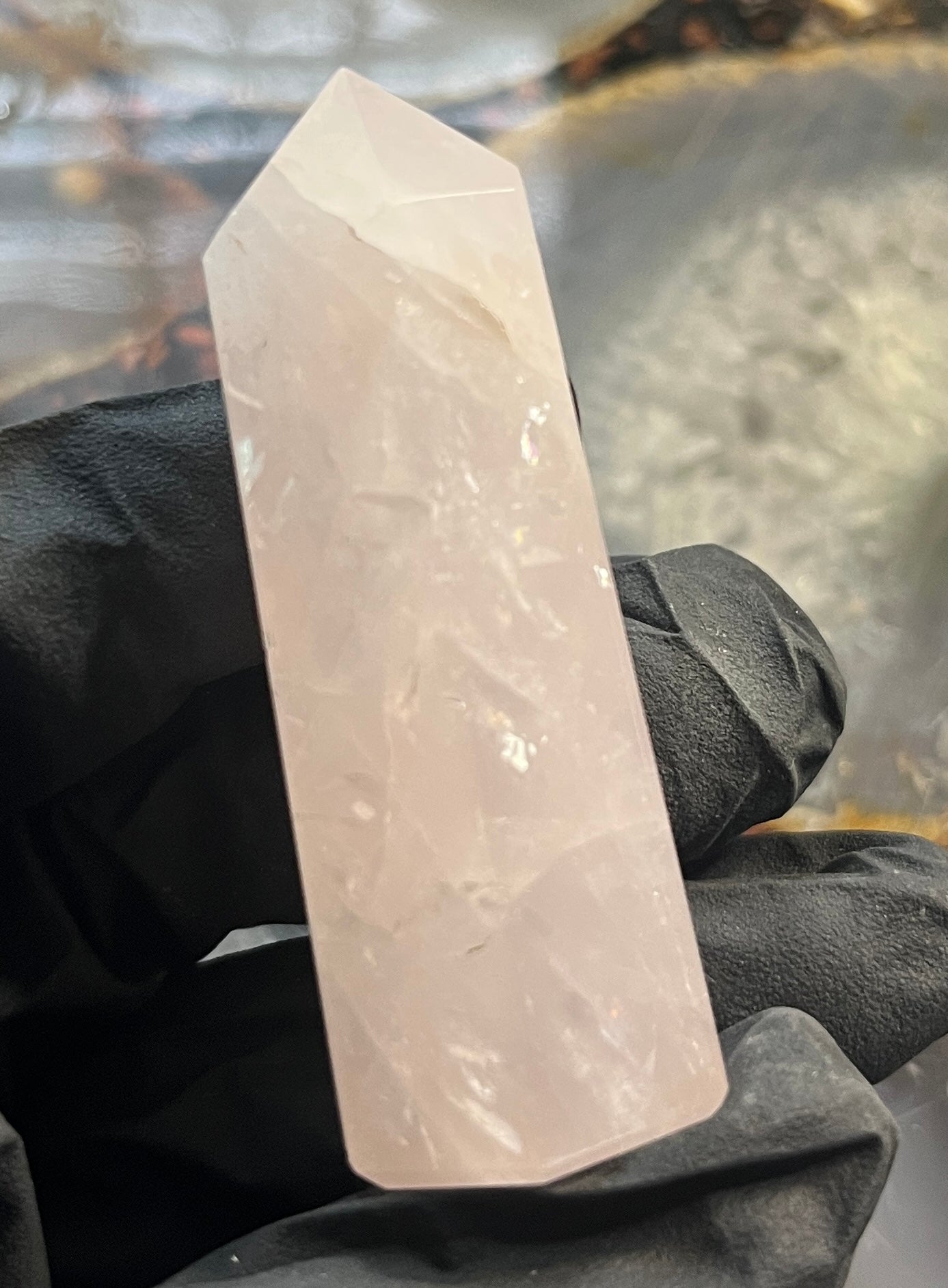 Rose Quartz Tower | Stone of Love & Peace | Healing Crystal Point | Pink