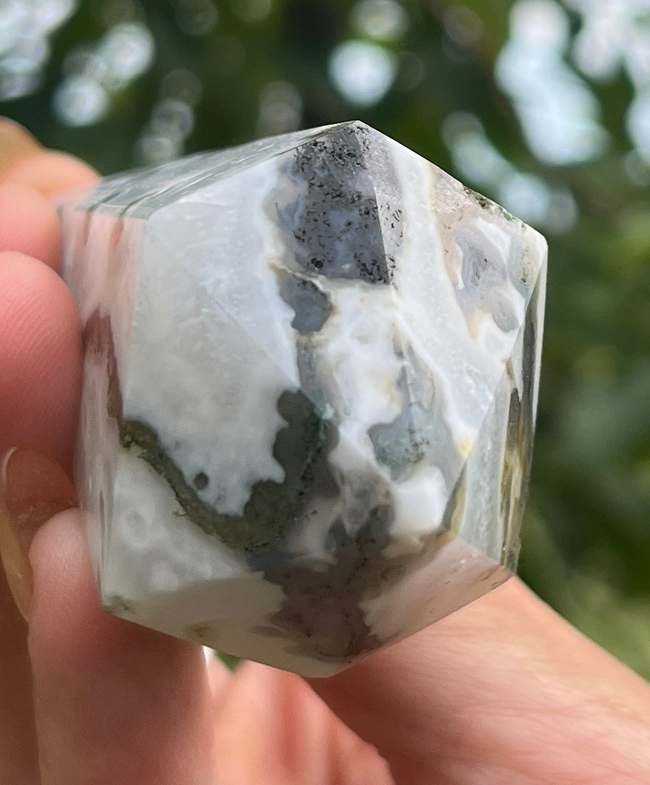 Polished Moss Agate Wand