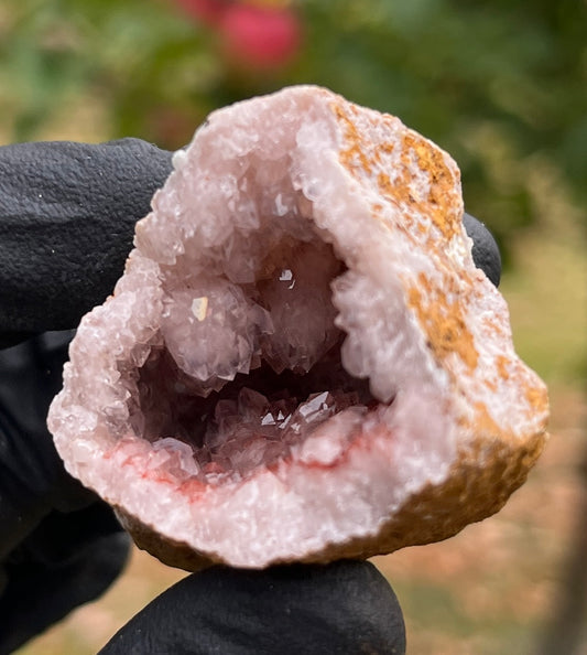 Pink Amethyst Geode | Raw Natural Crystal Cluster | Heart Chakra Healing Stone