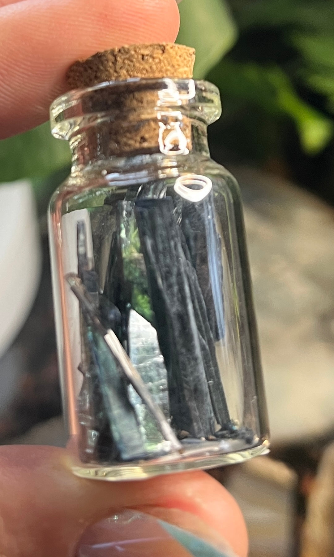 Vial of Raw Vivianite Blades. Raw, Rare, healing Crystals.