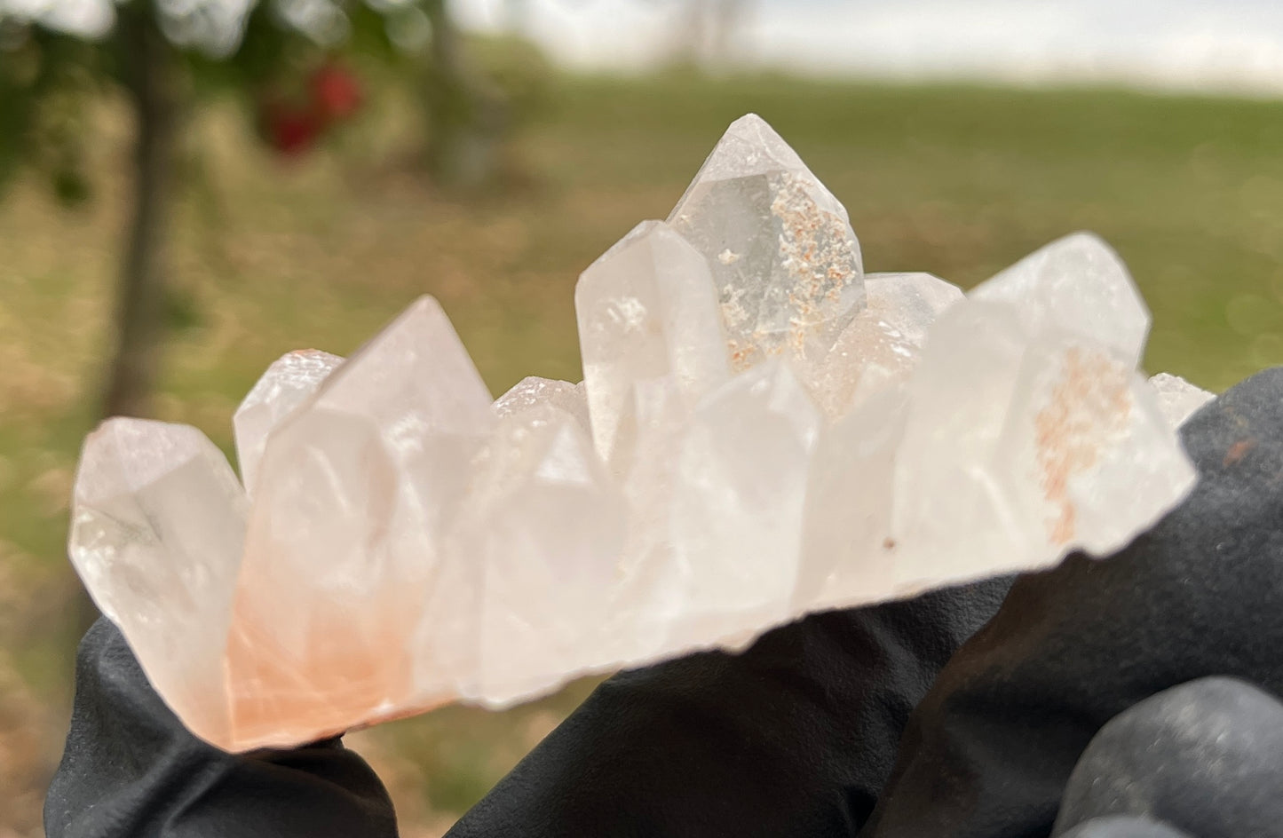Natural Orange Hematoid Quartz Crystal Cluster | Raw Tangerine Quartz Specimen | High Quality Quartz | Crystal Grids & Healing