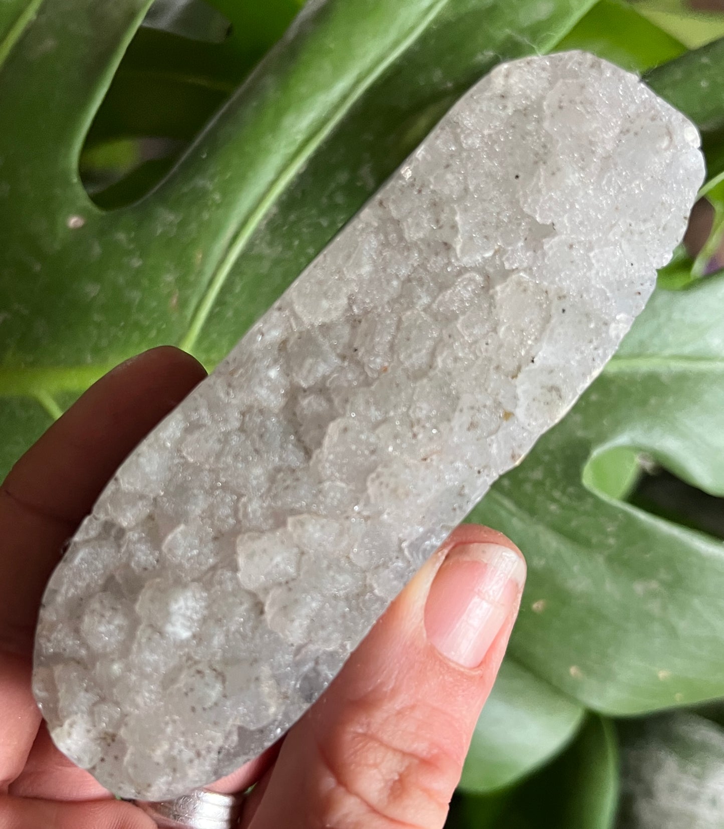 Rare Green Amethyst (Prasiolite) with Natural Agate Banding