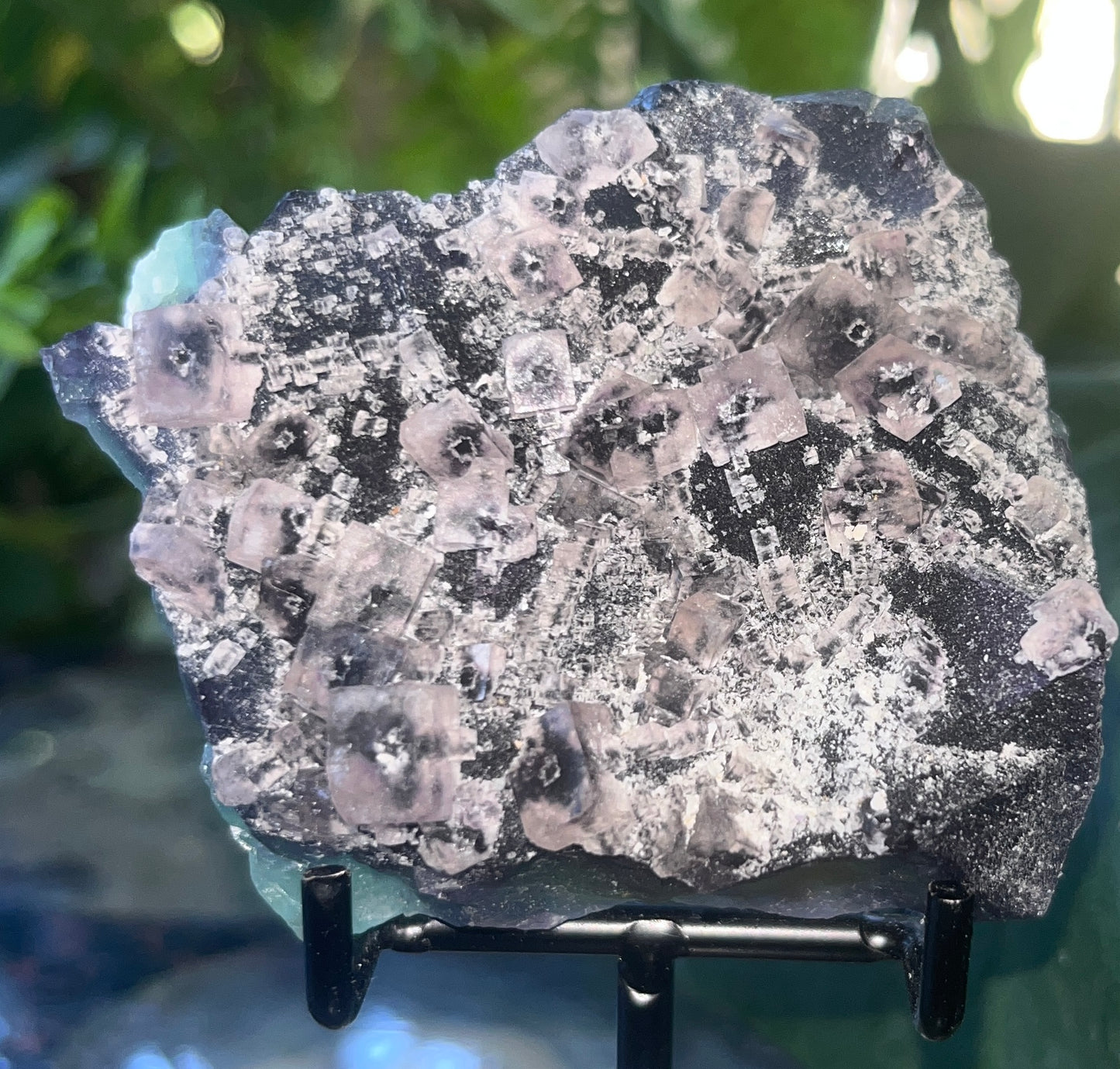 Purple Flourite Crystal Cluster with Cubes - Intuition Awareness