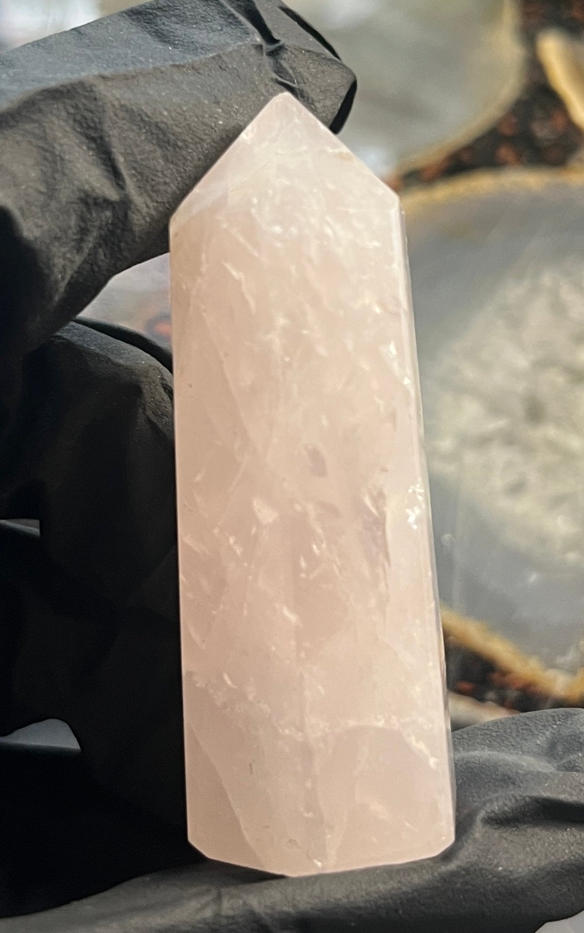 Rose Quartz Tower | Stone of Love & Peace | Healing Crystal Point | Pink