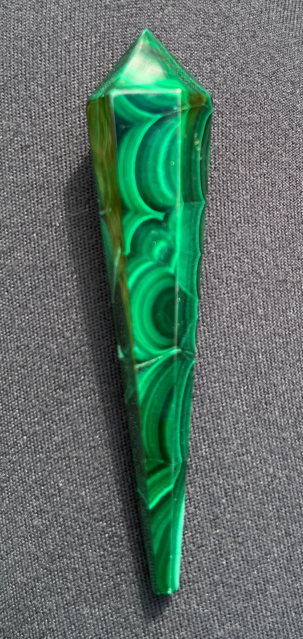 Polished Malachite Wand – Genuine Malachite Crystal for Transformation, Protection & Heart Chakra Energy