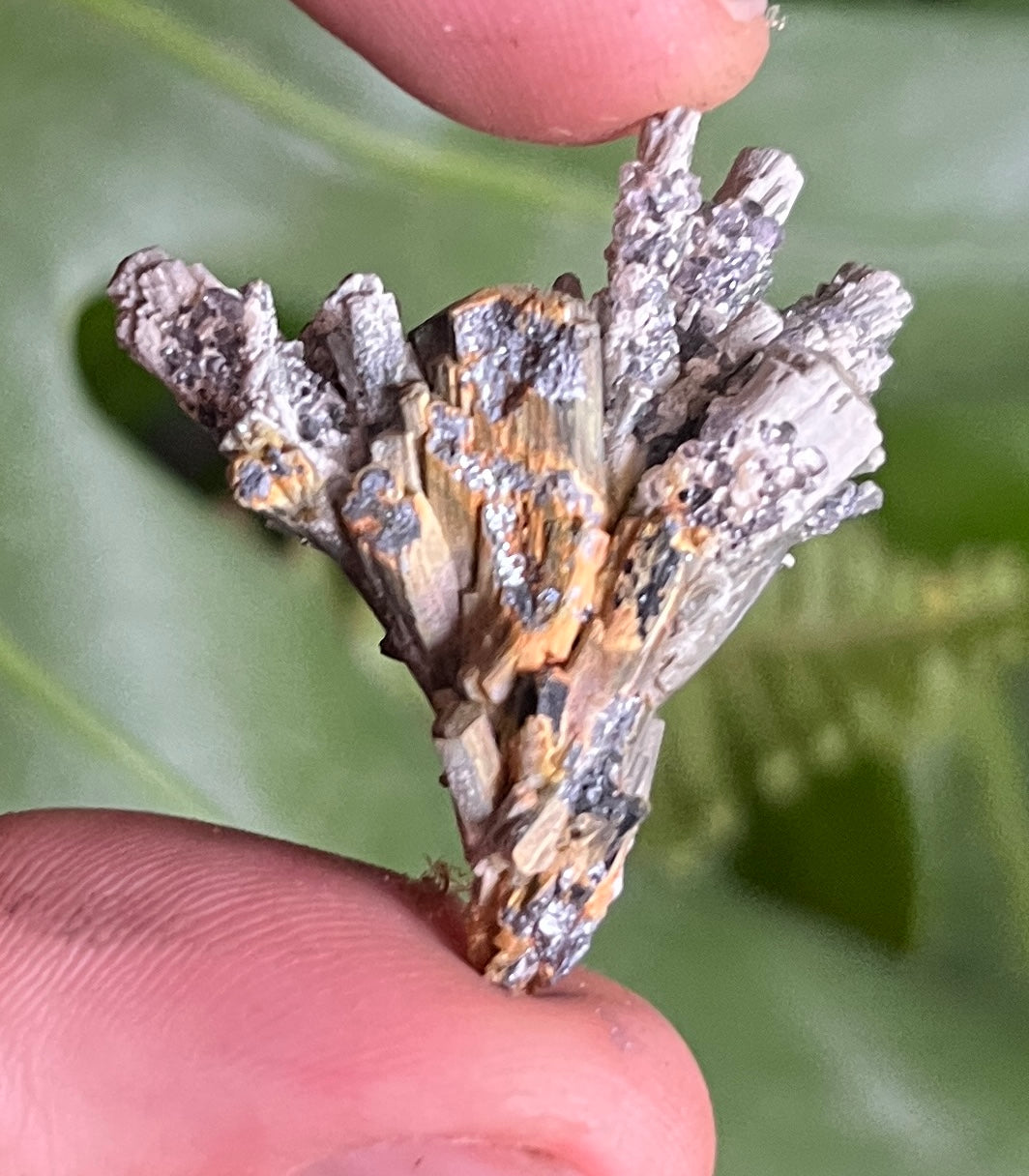 Stibnite with Fluorite Cluster | UV Reactive Crystal Specimen | Fluorescent Mineral