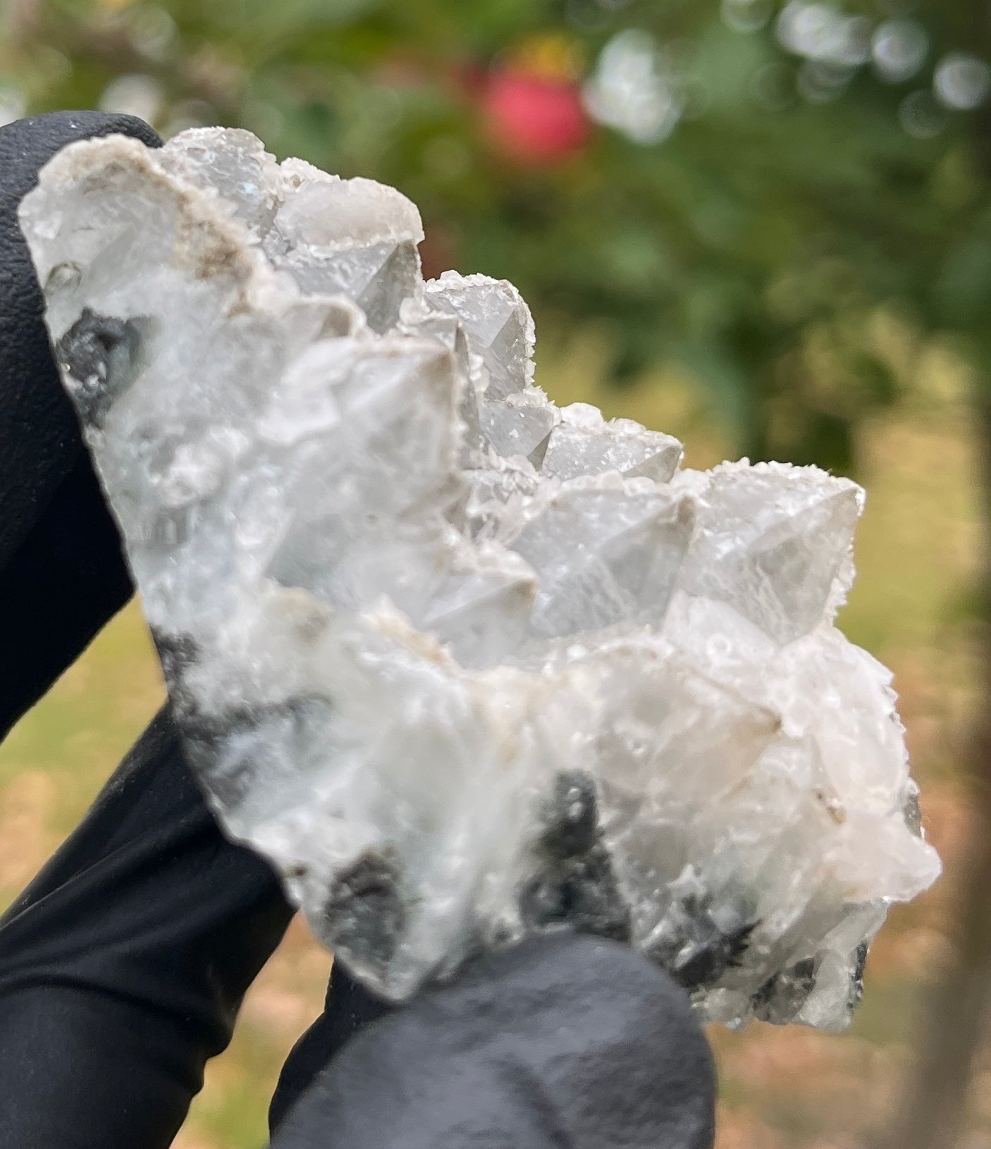 Quartz Cluster with Pyrite and Calcite. Rare Healing Crystals. Mongolian Quartz. Mixed Minerals.