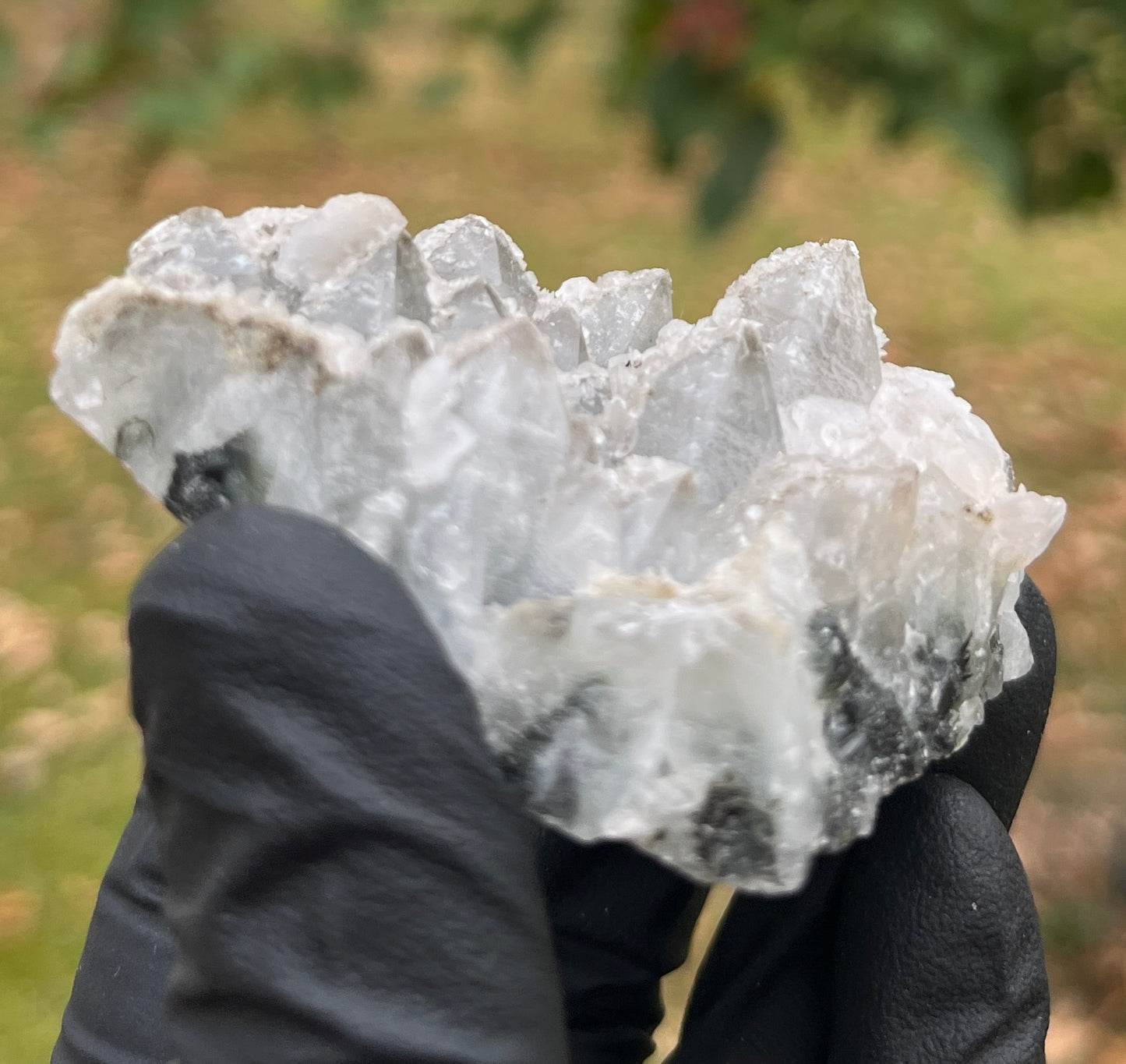 Quartz Cluster with Pyrite and Calcite. Rare Healing Crystals. Mongolian Quartz. Mixed Minerals.