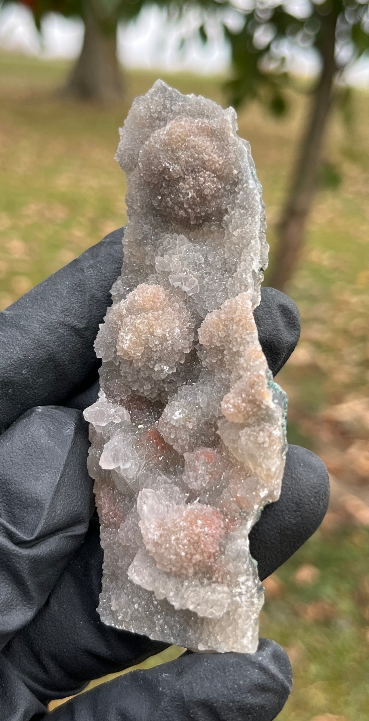 Sparkling Brazilian Druzy Quartz Specimen | Botryoidal Chalcedony with Zeolite | High-Vibration Amplifier Crystal | Raw Collector Piece