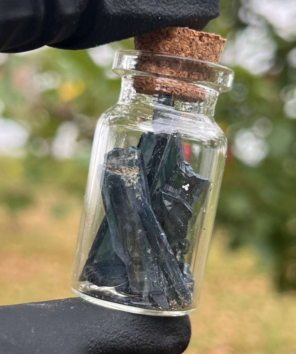 Vial of Raw Vivianite Blades. Raw, Rare, healing Crystals.