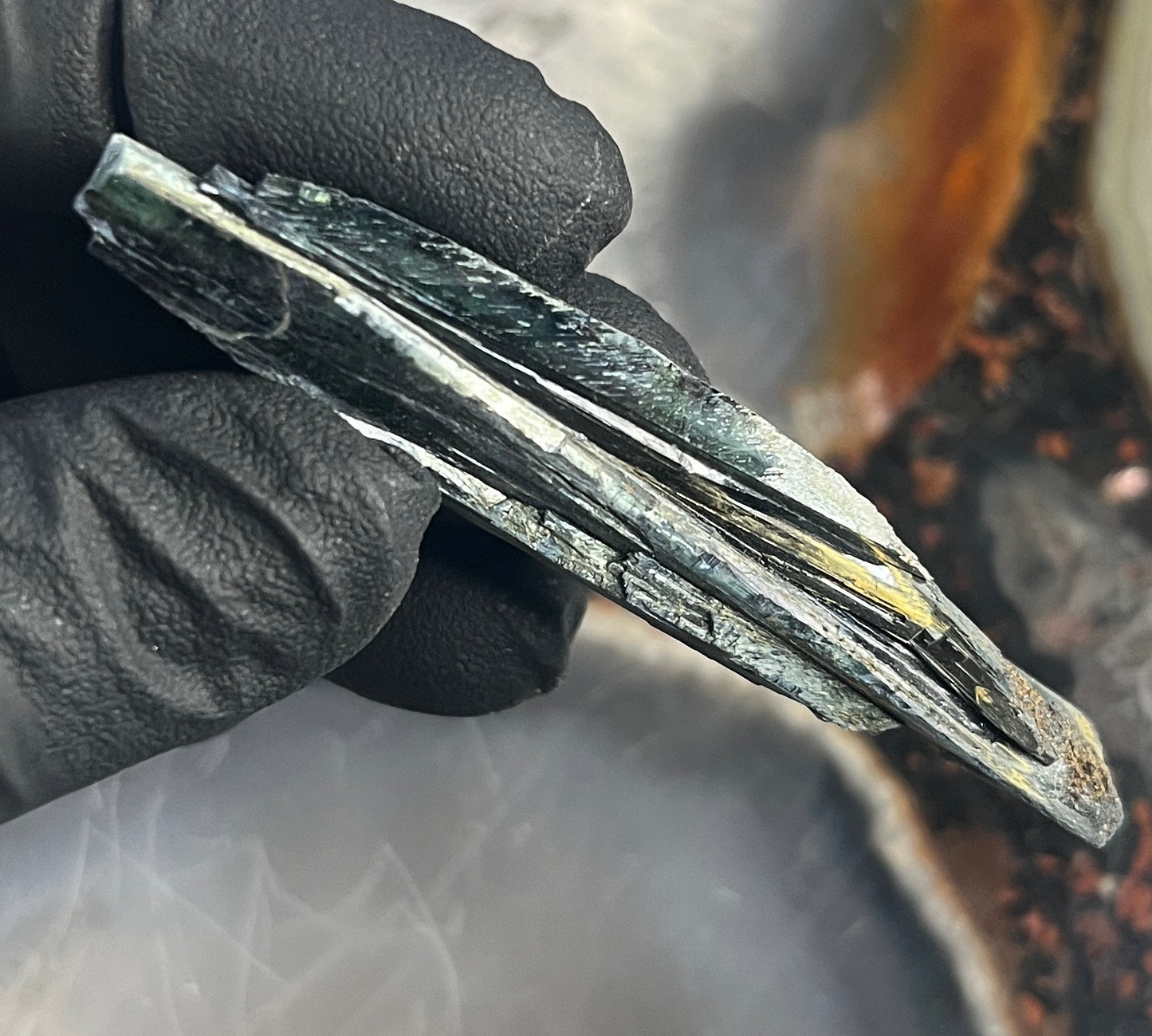 Vivianite Crystal from Brazil | Rare Dark Green Mineral Specimen for Self-Reflection & Insight